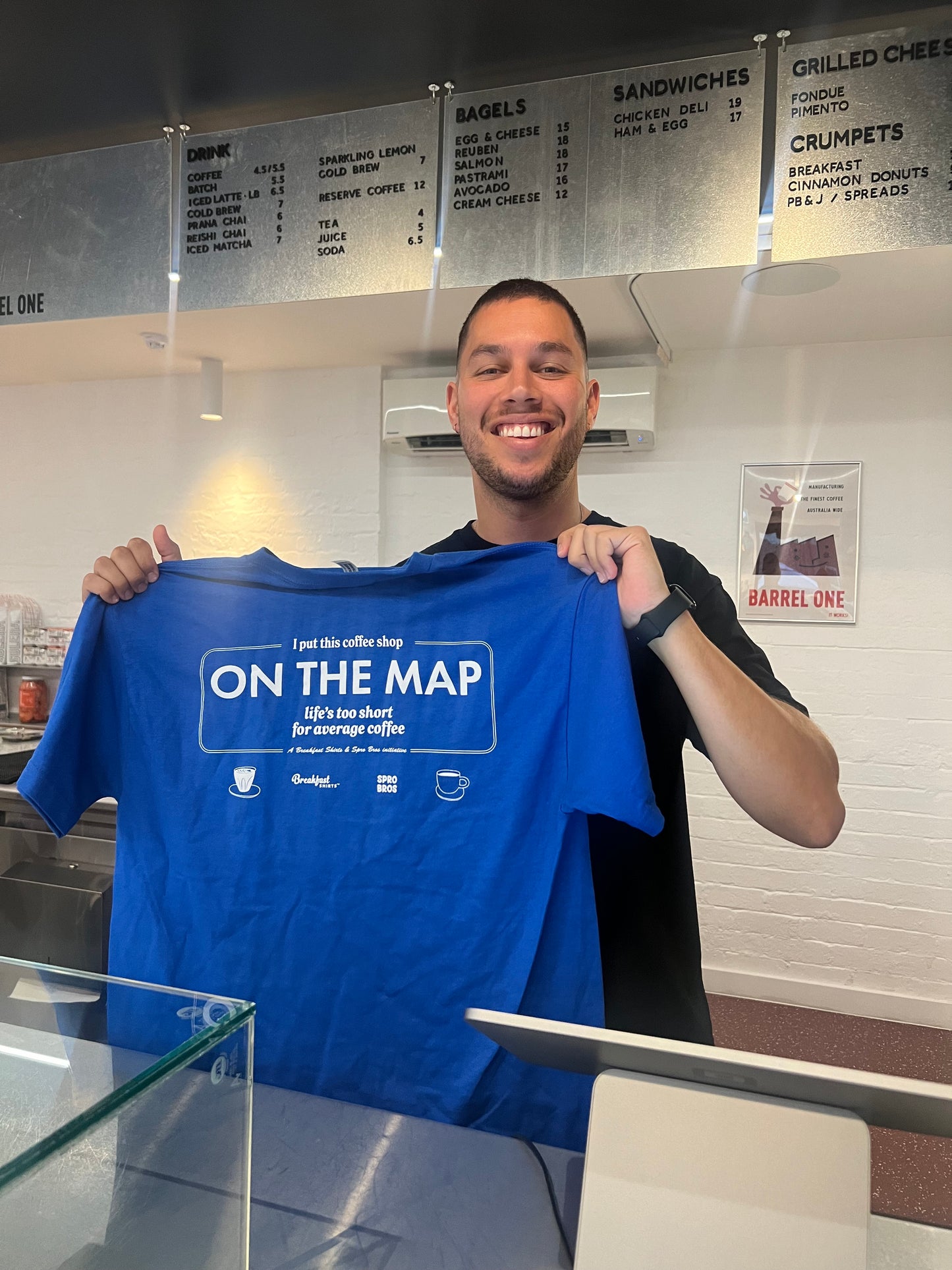 On The Map - Spro Bros X Breakfast Shirts (Blue)