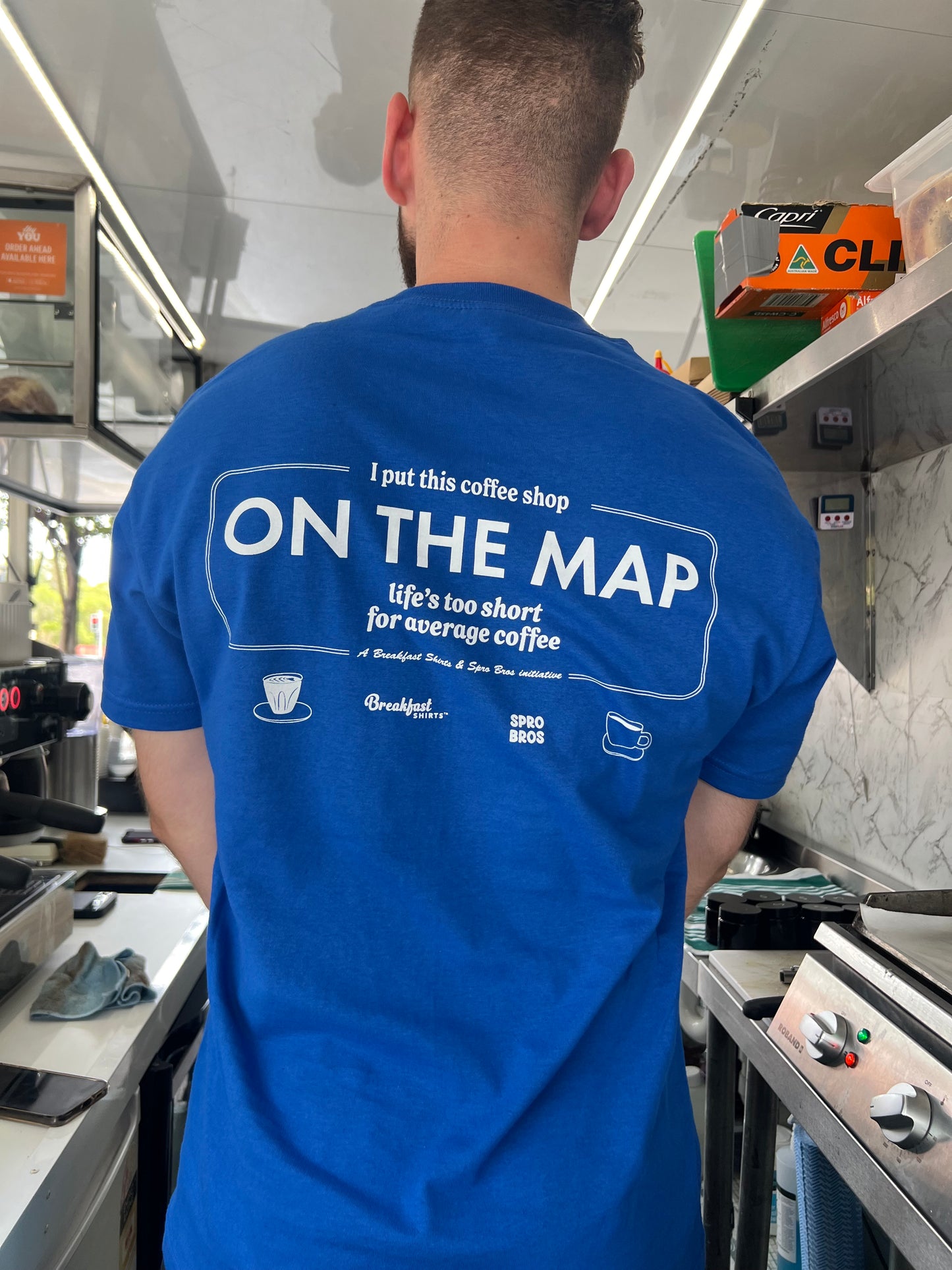 On The Map - Spro Bros X Breakfast Shirts (Blue)